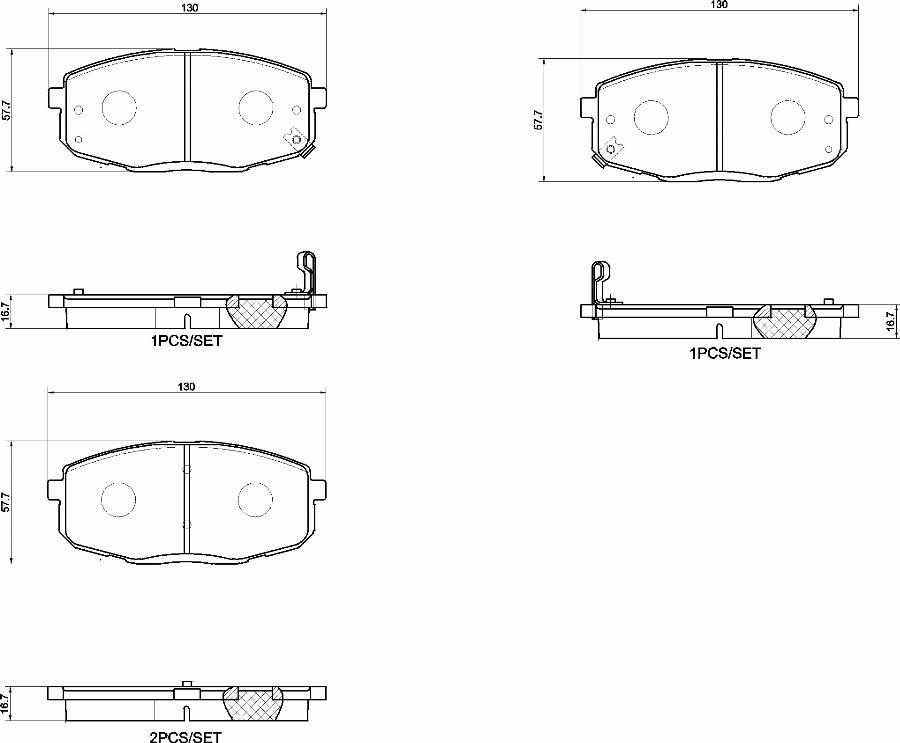 Brembo P 30 156 - Kit de plaquettes de frein, frein à disque cwaw.fr