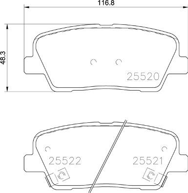 Brembo P 30 104 - Kit de plaquettes de frein, frein à disque cwaw.fr