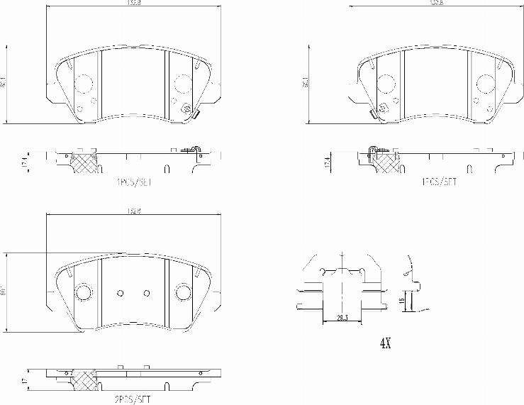 Brembo P30123N - Kit de plaquettes de frein, frein à disque cwaw.fr