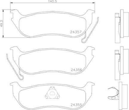 Brembo P 37 009 - Kit de plaquettes de frein, frein à disque cwaw.fr