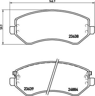 Brembo P 37 007 - Kit de plaquettes de frein, frein à disque cwaw.fr