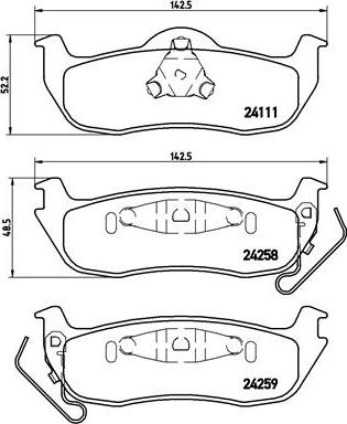 Brembo P 37 011 - Kit de plaquettes de frein, frein à disque cwaw.fr