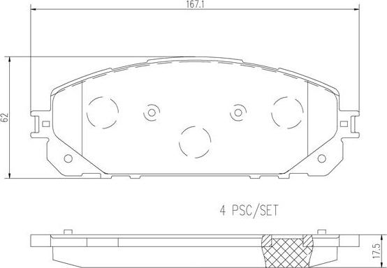 Brembo P37021N - Kit de plaquettes de frein, frein à disque cwaw.fr