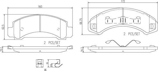 Brembo P24092N - Kit de plaquettes de frein, frein à disque cwaw.fr