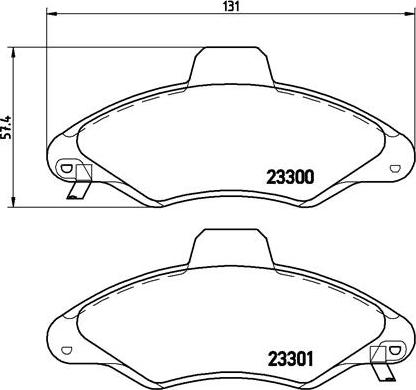 Brembo P 24 045 - Kit de plaquettes de frein, frein à disque cwaw.fr