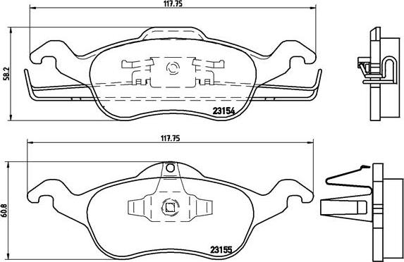 Brembo P 24 046 - Kit de plaquettes de frein, frein à disque cwaw.fr