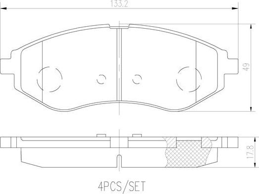 Brembo P24048N - Kit de plaquettes de frein, frein à disque cwaw.fr