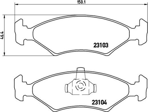 Brembo P 24 043 - Kit de plaquettes de frein, frein à disque cwaw.fr