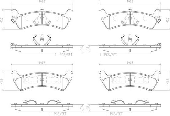 Brembo P24042N - Kit de plaquettes de frein, frein à disque cwaw.fr