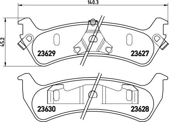 Brembo P 24 042 - Kit de plaquettes de frein, frein à disque cwaw.fr