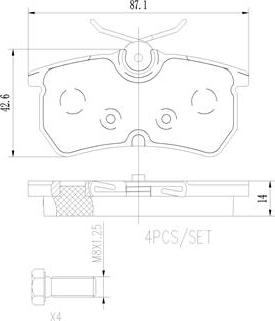 Brembo P24047N - Kit de plaquettes de frein, frein à disque cwaw.fr