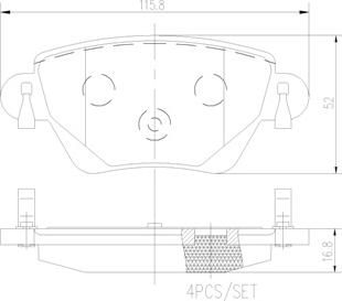 Brembo P24059N - Kit de plaquettes de frein, frein à disque cwaw.fr