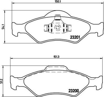 Brembo P 24 054 - Kit de plaquettes de frein, frein à disque cwaw.fr