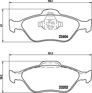 Brembo P 24 055 - Kit de plaquettes de frein, frein à disque cwaw.fr