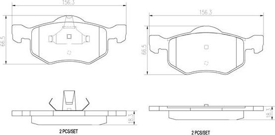 Brembo P24056N - Kit de plaquettes de frein, frein à disque cwaw.fr