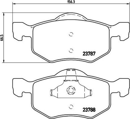 Brembo P 24 056 - Kit de plaquettes de frein, frein à disque cwaw.fr