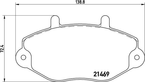 Brembo P 24 050 - Kit de plaquettes de frein, frein à disque cwaw.fr