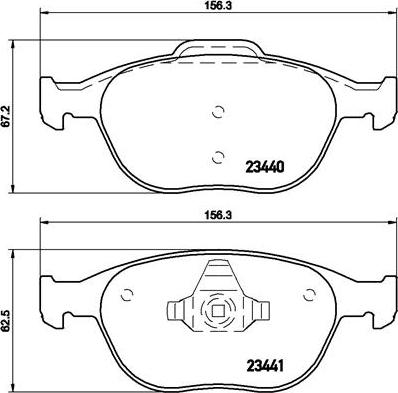 Brembo P 24 058 - Kit de plaquettes de frein, frein à disque cwaw.fr