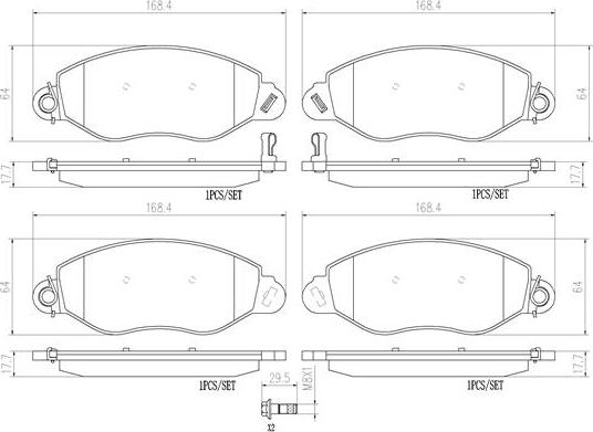 Brembo P24053N - Kit de plaquettes de frein, frein à disque cwaw.fr