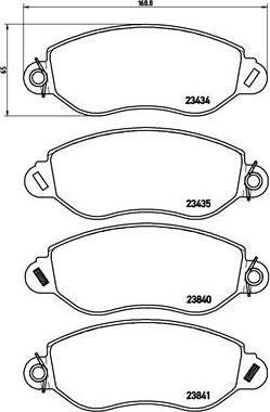 Brembo P 24 053 - Kit de plaquettes de frein, frein à disque cwaw.fr