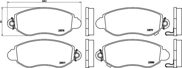 Brembo P 24 052 - Kit de plaquettes de frein, frein à disque cwaw.fr