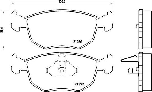 Brembo P 24 069 - Kit de plaquettes de frein, frein à disque cwaw.fr