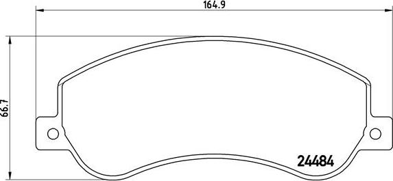 Brembo P 24 064 - Kit de plaquettes de frein, frein à disque cwaw.fr