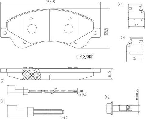 Brembo P24065N - Kit de plaquettes de frein, frein à disque cwaw.fr