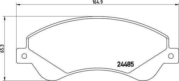 Brembo P 24 065 - Kit de plaquettes de frein, frein à disque cwaw.fr