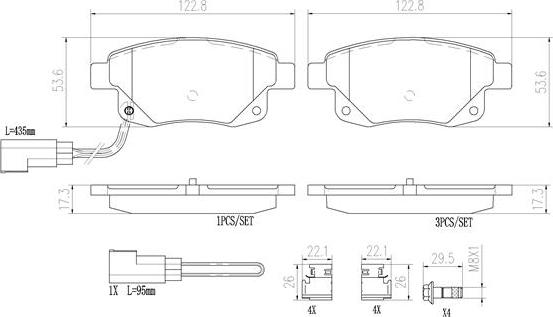 Brembo P24066N - Kit de plaquettes de frein, frein à disque cwaw.fr