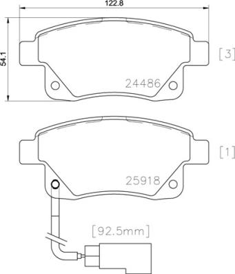 Brembo P 24 066 - Kit de plaquettes de frein, frein à disque cwaw.fr