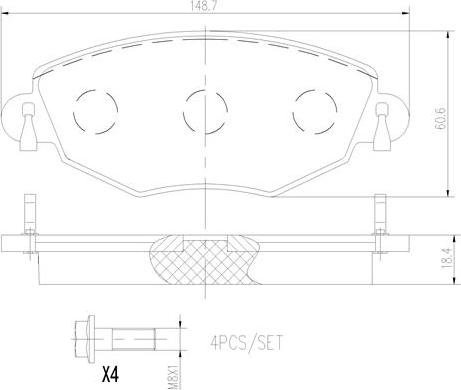 Brembo P24060N - Kit de plaquettes de frein, frein à disque cwaw.fr