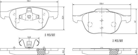 Brembo P24061N - Kit de plaquettes de frein, frein à disque cwaw.fr