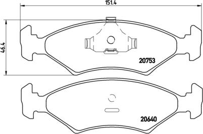 Brembo P 24 006 - Kit de plaquettes de frein, frein à disque cwaw.fr