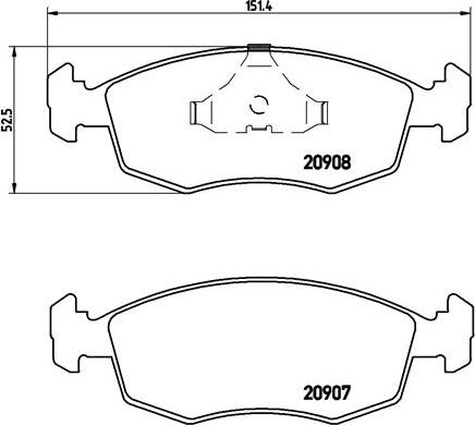 Brembo P 24 019 - Kit de plaquettes de frein, frein à disque cwaw.fr