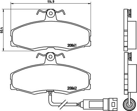 Brembo P 24 014 - Kit de plaquettes de frein, frein à disque cwaw.fr