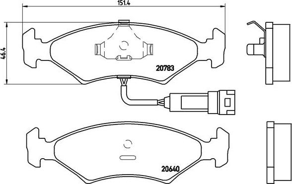 Brembo P 24 012 - Kit de plaquettes de frein, frein à disque cwaw.fr