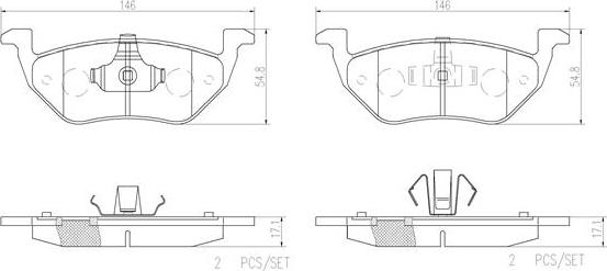 Brembo P24085N - Kit de plaquettes de frein, frein à disque cwaw.fr