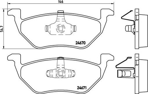 Brembo P 24 085 - Kit de plaquettes de frein, frein à disque cwaw.fr