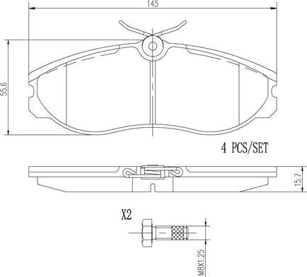 Brembo P24039N - Kit de plaquettes de frein, frein à disque cwaw.fr