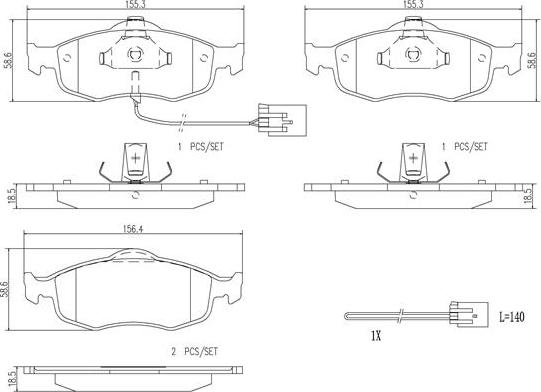 Brembo P24034N - Kit de plaquettes de frein, frein à disque cwaw.fr