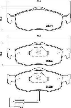 Brembo P 24 034 - Kit de plaquettes de frein, frein à disque cwaw.fr