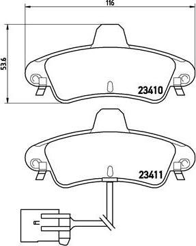 Brembo P 24 038 - Kit de plaquettes de frein, frein à disque cwaw.fr