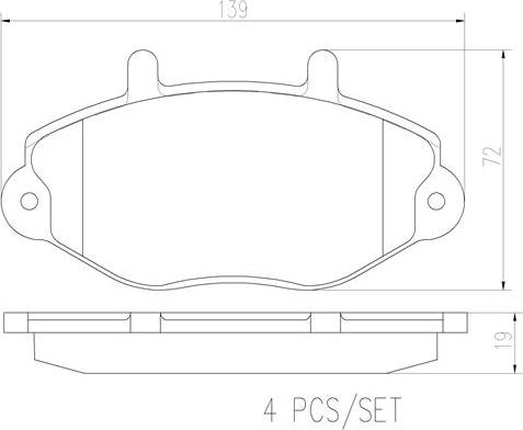 Brembo P24033N - Kit de plaquettes de frein, frein à disque cwaw.fr