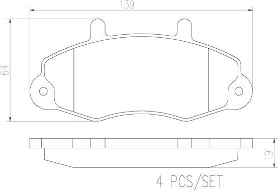 Brembo P24032N - Kit de plaquettes de frein, frein à disque cwaw.fr