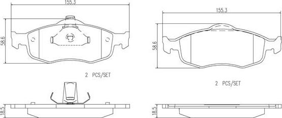 Brembo P24037N - Kit de plaquettes de frein, frein à disque cwaw.fr