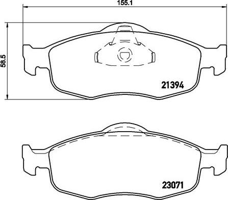 Brembo P 24 037 - Kit de plaquettes de frein, frein à disque cwaw.fr