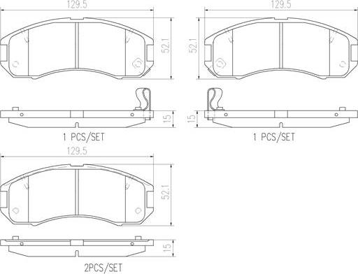 Brembo P24024N - Kit de plaquettes de frein, frein à disque cwaw.fr