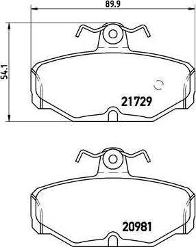 Brembo P 24 021 - Kit de plaquettes de frein, frein à disque cwaw.fr