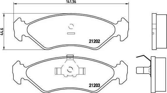 Brembo P 24 028 - Kit de plaquettes de frein, frein à disque cwaw.fr